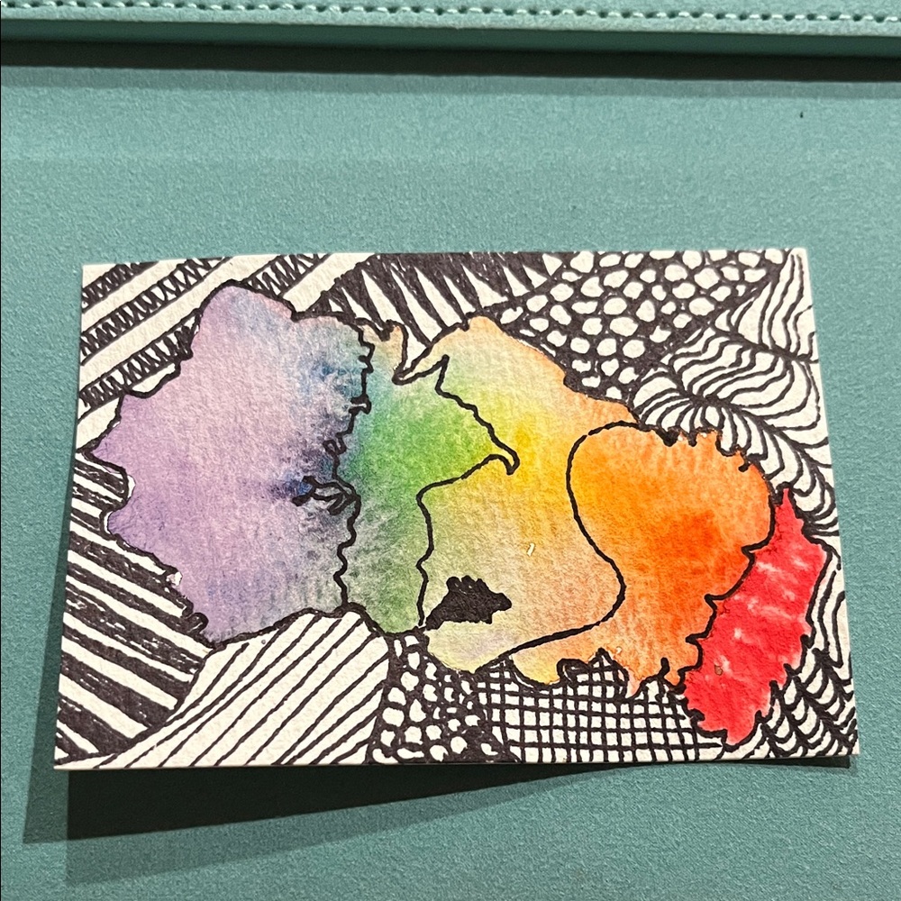 🤑3 for $12 🤑 Colorful Abstract Art Card